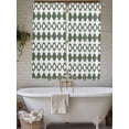 thumbnail image 4 of Vintage Bohemia Bathroom Window Curtain, Minimalist Abstract Geometric Art Green Light Filtering Coffee Kitchen Curtains, Bedroom Living Room Curtains 2 Panel 84"x63", 4 of 6