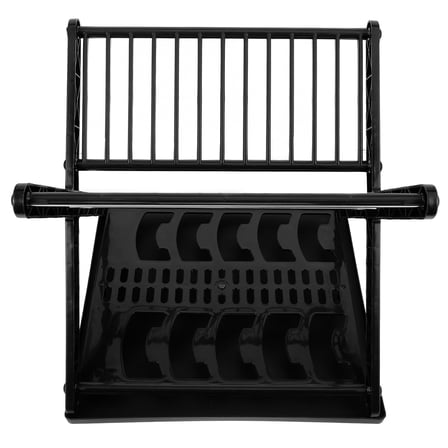 HEMOTON Dish Drainer Drying Rack for Kitchen Counter with Drip Tray 1 Set Plate Storage Organizer