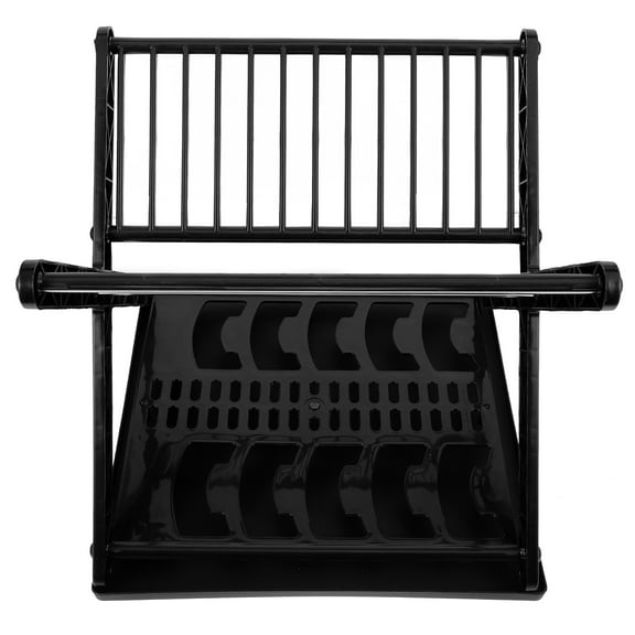 HEMOTON Dish Drainer Drying Rack for Kitchen Counter with Drip Tray 1 Set Plate Storage Organizer