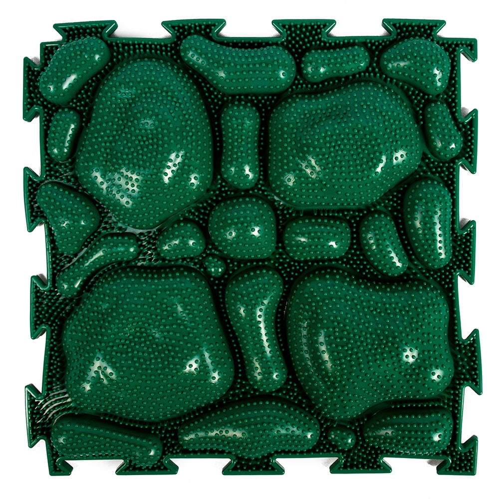 Ortodon Moss Module Sensory Mat with Squeakers 6 Pieces Orthopedic Puzzle Mats for Foot Massage Game Mat Massage Sensory Mat Puzzle Floor Mat, Green