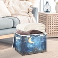 thumbnail image 5 of WOBOGO Lacy Night Sky Large Collapsible Storage Box Flip Lid Fabric Decorative Organizer Container Basket with Handles 16.5×12.6×11.8in, 5 of 7