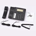 thumbnail image 2 of Black Corded Phone Desk Landline Phone Telephone DTMF/FSK Dual System Support Hands-Free/Redial/Flash/Speed Dial/Ring  Control Built-in IC Chip  Sound Real-time Date for Elderly Seniors H, 2 of 7