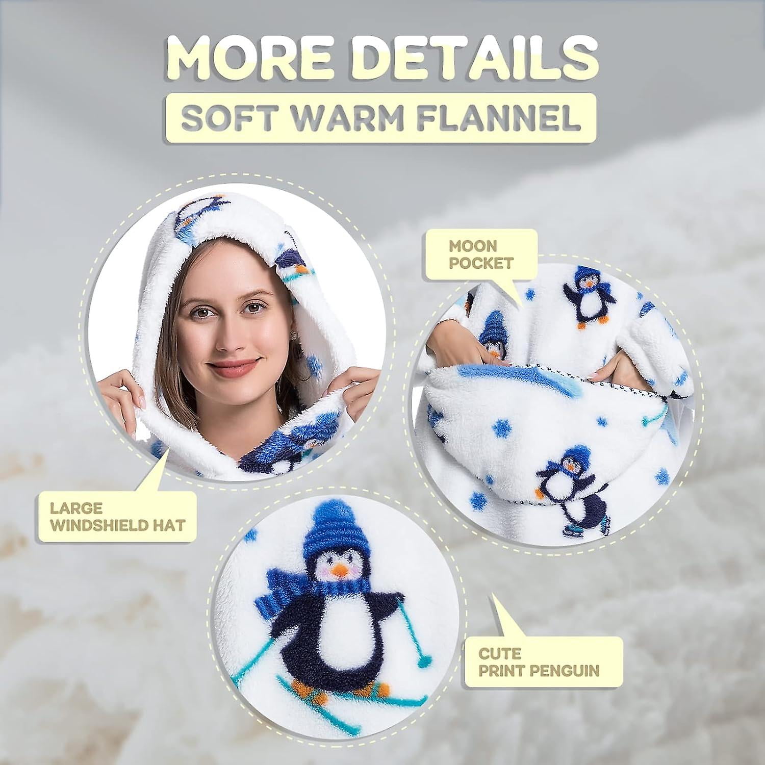 Couverture à Capuche Surdimensionnée Pour Fille Et Garçon Avec