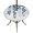 Blue, variant on Round Outdoor Tablecloth with Umbrella Hole and Zipper, Grey Ombre Botanical Fitted Table Cover with Elastic Edge for 36-44 Inch, Watercolor Gray Pastoral Leaf Rustic Waterproof Patio Tablecoths