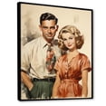 thumbnail image 2 of Designart "Stylish 1950S Confident Portrait" Fashion Floater Framed Canvas Print, 2 of 7