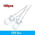 thumbnail image 1 of 100PCS Super Lumineux Mené 5mm Rouge/bleu/vert/blanc/jaune Conduit Ampoule Transparente, 1 of 4