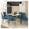 thumbnail image 5 of LeisureMod Allure Modern Dining Chairs Upholstered Seat and Back Solid Wood Legs Contemporary Side Chairs for Kitchen and Dining Room - Set of 2, 5 of 9
