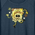 thumbnail image 3 of SpongeBob SquarePants - Tie Dye Spongebob - Women's Lightweight French Terry Long Sleeve Shirt, 3 of 6