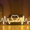 thumbnail image 4 of Electrocardiograma Latido Del Corazón Letrero De Neón Luz Compacta Artística Alimentada Por Usb Lámpara De Paisaje Decoración Luz De Pared Lámpara De Ambiente Para Dormitorio Lounge Bar Yuarrent HA027577-04, 4 of 6