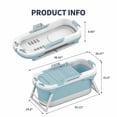 thumbnail image 2 of ijuicy Portable Bathtub, Foldable Thermal Bathtub for Adult, PP and TPE Collapsible Tub - Blue, 2 of 7