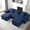Blue, variant on SEENYOO 133" Cloud Couch, Blue Modular Sectional Sofa with 2 Ottomans, Corduroy Deep Seat for Living Room, No Assembly Required