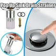 thumbnail image 2 of Wildspress Sink Stopper, c Drain Stopper, Conceptan Bathroom Sink Stopper Hair Catcher, Universal Sink Drain Stoppers, Pop Up Drain Plug Filter, Removable Filter Basket, 2 of 7