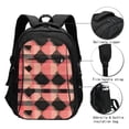 thumbnail image 4 of Travel Shoulder Computer Backpack 18 X 13.4 X 8.3in With Usb Cable And Music Jack Multi-Space Pocket Coral Buffalo Plaid Check Tartan Scotland_3, 4 of 7