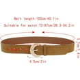 thumbnail image 5 of CoCoMangos Women Suede Leather Belts Ladies Vintage Carving Metal Waist Belt Casual Chic Belt For Pants Jeans Dresses, 5 of 7