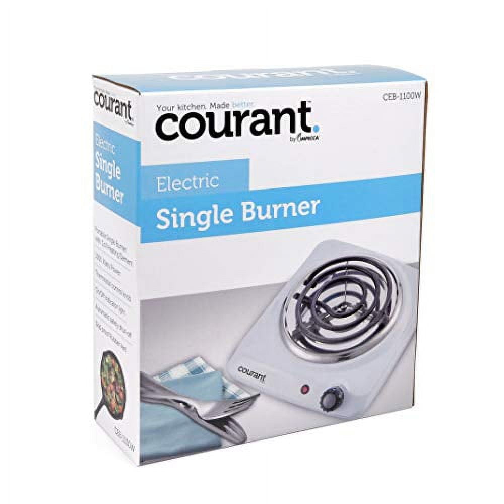 Courant 1000W Electric Single Burner Black