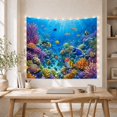 thumbnail image 5 of Underwater Lush Coral With Reef Teeming Diverse Marine, Mystical Fantasy for Space Lovers, Galaxy Room Decor, Housewarming Gift, Tapestry Wall Hanging for Bedroom and Dorm, 5 of 7