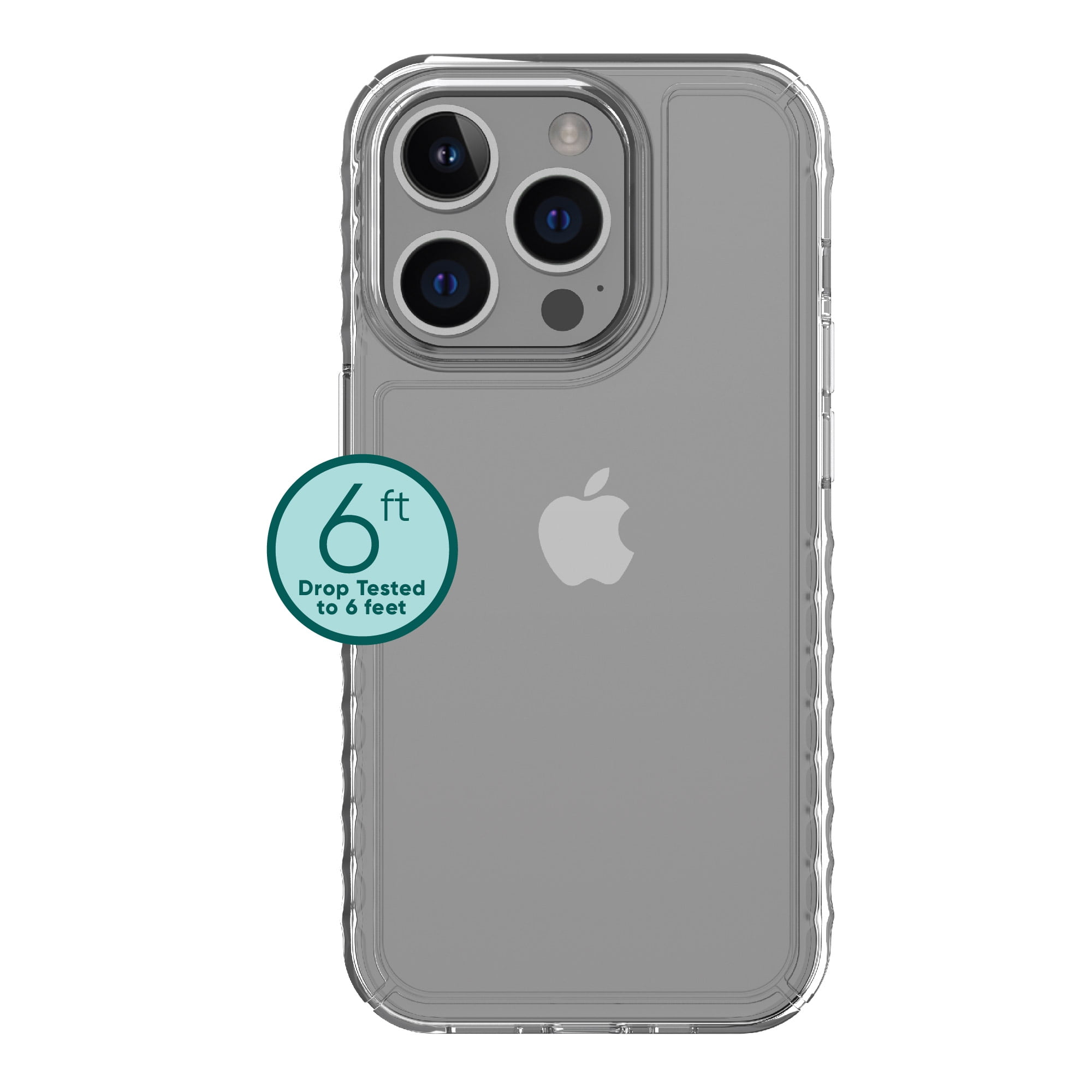 onn. Protective Gel Phone Case for iPhone 15 Pro - Clear