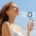 thumbnail image 3 of Portable Rechargeable Handheld Fan with 5 Speed Settings and Real- Power Display for Stylish Women Travel Indoor Outdoor Use, 3 of 7