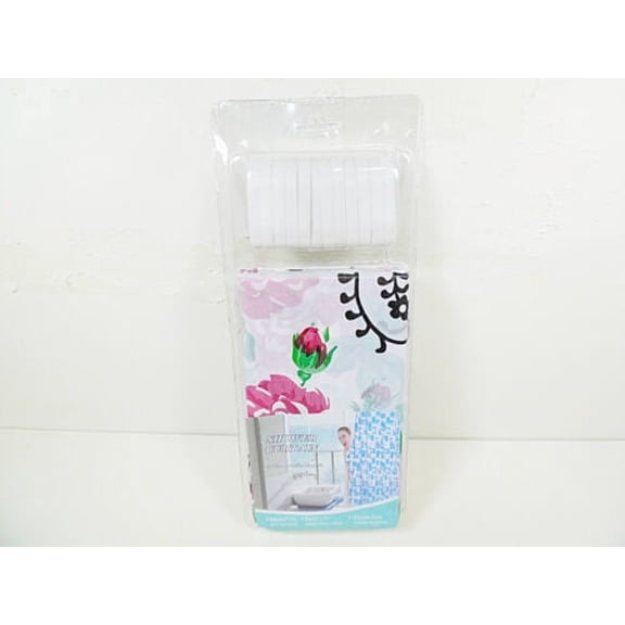 Shower Curtains Floral Print Waterproof Standard Size Rod Curtain Hooks 71"x71"