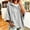 1-Gray, variant on Josdec Women Oversized Drawstring Hooded Sweatshirt, 3/4 Batwing Sleeve Solid Loose Casual Pullover Top for All Season Loungewear