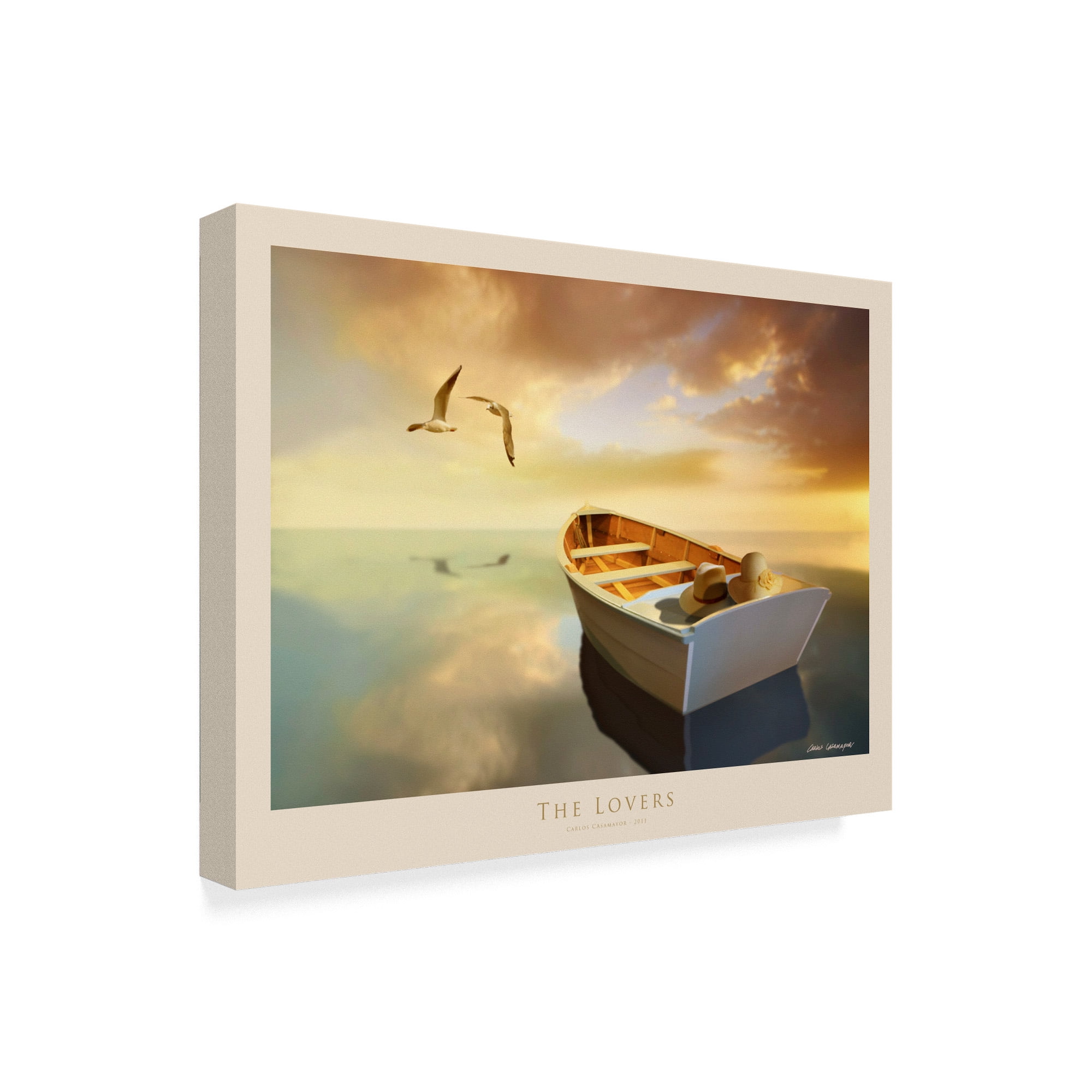 Trademark Fine Art 'The Lovers Boats' Canvas Art by Carlos Casamayor