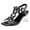 Black, variant on Rokment Bridal Glitter Rhinestones Butterfly Dressy Sandals for Women Delicate Elegant Square Toe Clear Chunky Block Slingback High Heels Bride Wedding Summer Dress Pumps 2026 Black Size 6