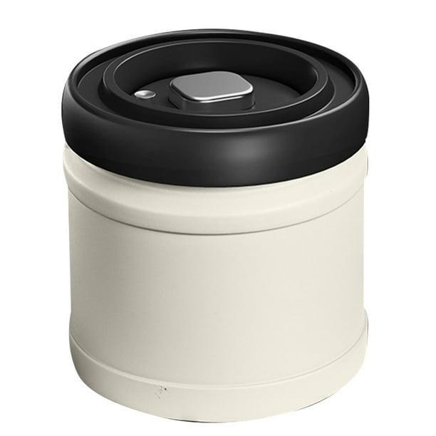 Sealed Coffee Bean Storage Container Vacuum Tea Keep Canister Tank for Coffee Airtight Jar(White