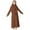 Brown, variant on Xiaowennn Dress For Girls Long Sleeve Prayer Dress Hijab For Kids Girls Abaya Girls Skirts