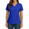 thumbnail image 4 of Scrubs Top for Women V-Neck with 4 Pockets, Soft, 4-Way Stretch & Durable Fabric Royal Blue 2XL, 4 of 4
