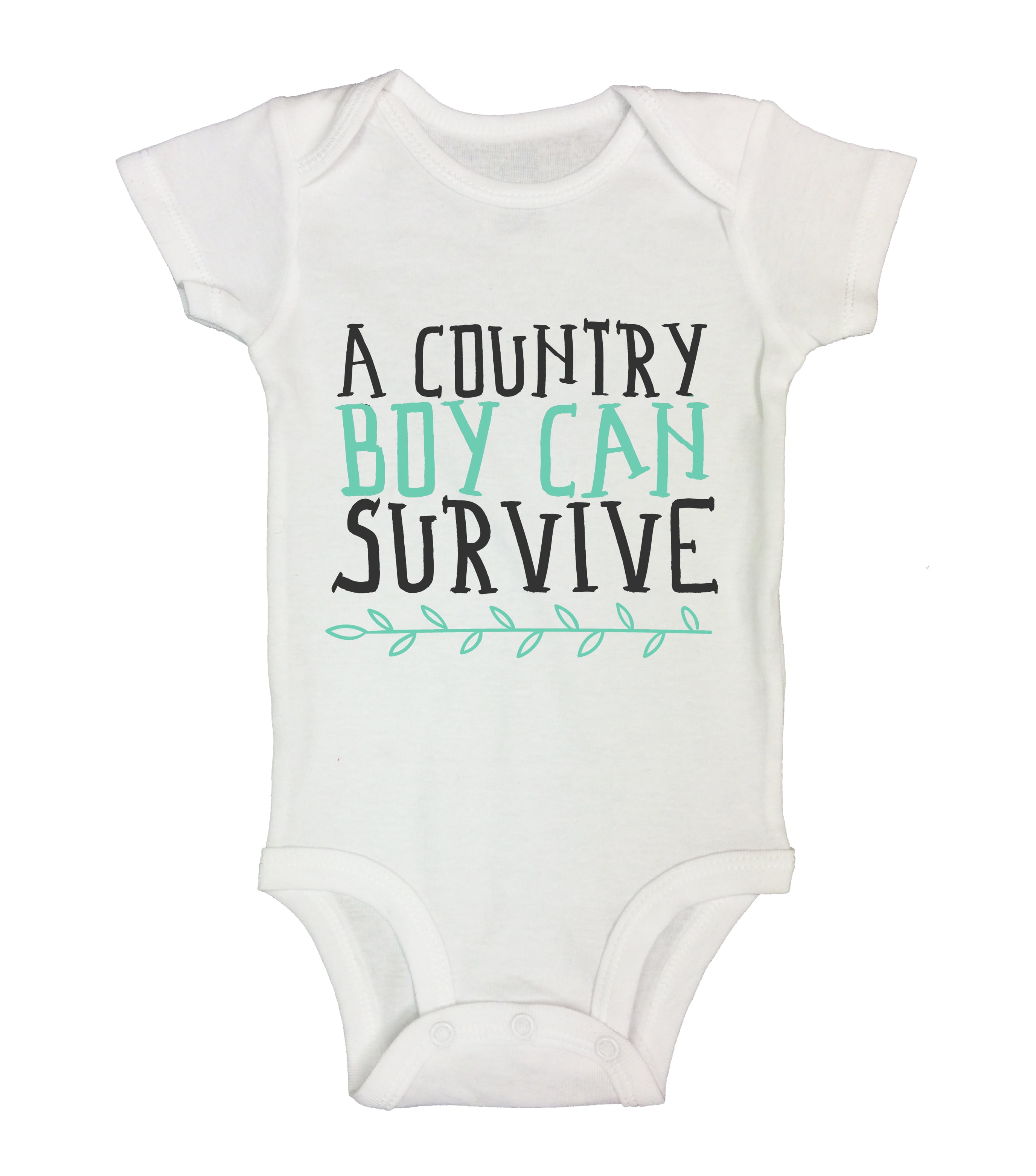 Country Boy Onesie “A Country Boy Can Survive” Kids Tshirt Funny