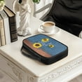 thumbnail image 3 of FKELYI PU Leather Bible Cover with Handle Sunflower Butterfly Denim Texture Print Church Bible Bag Portable Christian Bag Book Organizer Holder Bible Carrying Case for Prayer, 3 of 6