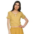 thumbnail image 2 of Moomaya Loose Palazzo And Crop Top Set Santoon Printed Ethnic Dress For Women, 2 of 6