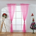 thumbnail image 3 of HCBY 1-Panel Christmas Snowflake Sequin Backdrop Curtain - Matte Glitter Photography Background for Party, Wedding, Birthday Wall Decor(Pink,106"x39"), 3 of 7