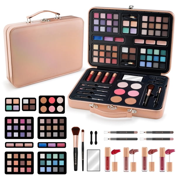 Kit de maquillaje Color Nymph Naiad con 54 sombras de ojos y 4 brillos de labios