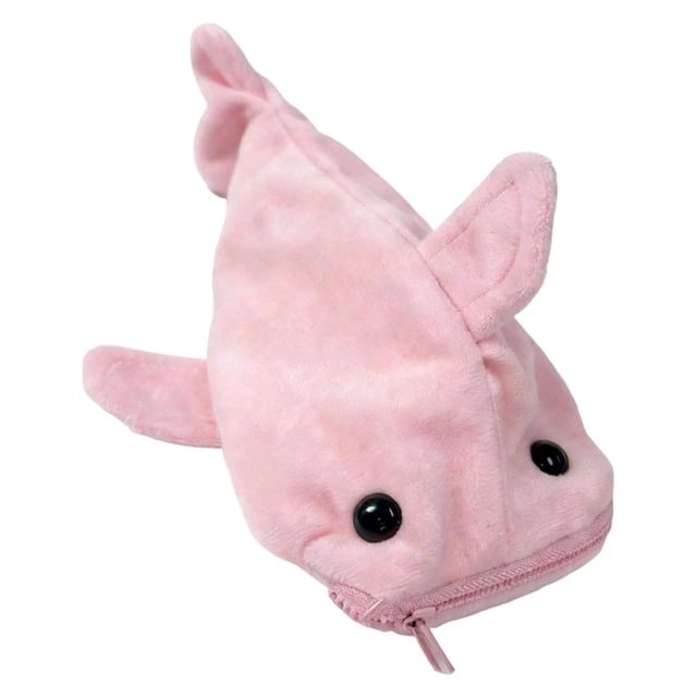 Estuche para lápices de peluche con diseño de dibujos animados, de poliéster, práctico, suave y divertido, portátil. rosa