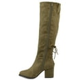 thumbnail image 3 of Journee Womens Leeda Extra Wide Calf Block Heel Knee High Boots, 3 of 10