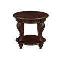 thumbnail image 2 of Tcbosik Sofa Side Table, 22" Round End Table with Open Shelf, Wood Nightstand for Bedroom Living Room, Cherry, 2 of 10