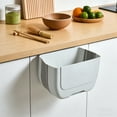 thumbnail image 5 of TanSiDing Foldable Hanging Trash Can for Kitchen Cabinet Door, Wall Mounted Collapsible Garbage Bin, Under Sink Waste Basket for Home Office Bathroom Car Storage, Plastic Silicone Sorting Container, 5 of 6