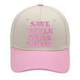 thumbnail image 1 of Under $10 Baseball Caps Pink Spring and Summer Fashionable Casual Letter Printed Solid Color Baseball Cap, 1 of 2