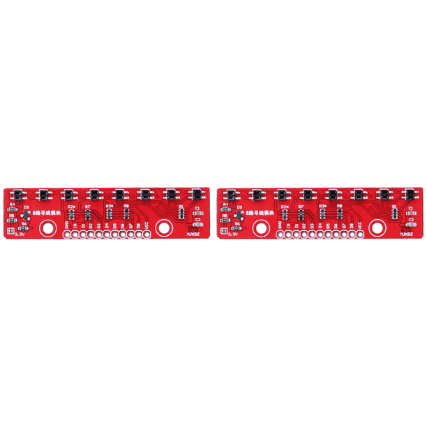 3.3V-5V 8Bit Detector Hunt Board PCB 8 canales para laboratorios/coches inteligentes/robot