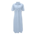 thumbnail image 4 of EliteGoogv Womens Polo Dresses Short Sleeve Collared Midi Dresses For Women Relaxed Straight Fit Summer Dresses Vacation Wedding Guest Dresses BU2, 4 of 4