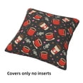 thumbnail image 3 of Throw Pillow Covers, Red Mug Coffee Print Soft Square Pillow Cases with Invisible Zipper for Couch Bed Sofa, Farmhouse Fall Home Decor 20"x20", 3 of 7