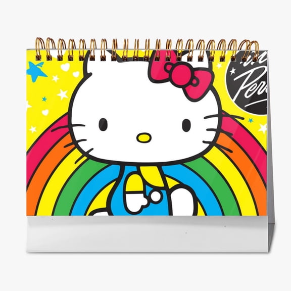 Hello kitty 2025 Calendar - Cartoon Desktop Calendar Thick Paper for Organized Planning, 2025 Desk Calendar for Home, School and Office