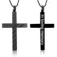 thumbnail image 4 of American Flag Cross Cremation Necklace for Ashes Stainless Steel Cross Pendant Urn Necklace Memorial Keepsake Jewelry for Men Women, 4 of 6
