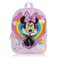 thumbnail image 3 of Disney Minnie Mouse Backpack with Lunch Box Set for Girls  15" School Bookbag & Insulated Lunch Bag with Rainbow Design  Pink Backpack Set  Ages 3+, 3 of 7
