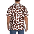 thumbnail image 7 of Goofa Coffee Rugby Printed Men's Casual Short-sleeved Shirt,Lightweight Breathable Button-down,Summer Casual men's top,Versatile Fashion shirt-Large, 7 of 7