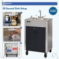 thumbnail image 4 of Ozark River Manufacturing Elite LS1, Black Doors-Black Edges, NSF Certified Food Service Portable Sink Hand Wash Station, 110V, 4 of 9