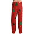 thumbnail image 4 of Fabrcox Christmas Snowman Printed Graphic Pajama Pants Men Elastic Waist Drawstring Lounge Bottoms Straight Leg Casual Home Soft Pj Pants with Pockets Wine XL, 4 of 4