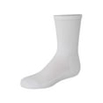 thumbnail image 5 of Hanes Girls Crew Socks, 10 Pairs, Cushioned Uniform Socks, Stretch, White, 5 of 5