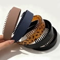 thumbnail image 4 of mdesiwst Women Headband Extra-Wide Anti-Slip Teeth Plastic Hair Hoop Strong Fixation Hairband Washing Face Hair Accessory, 4 of 8